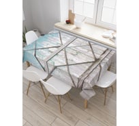 Прямоугольная скатерть JoyArty Старенькие ворота из сатена tc_9792_120x145