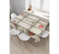 Прямоугольная скатерть JoyArty Домашние декорации из сатена tc_3384_120x145