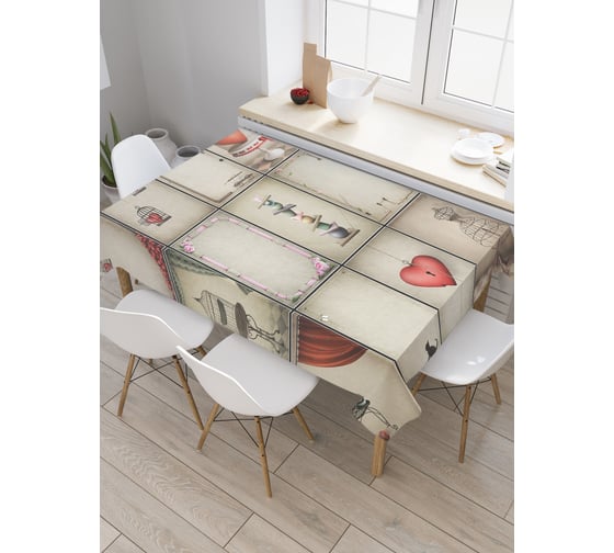 Прямоугольная скатерть JoyArty Домашние декорации из сатена tc_3384_120x145 1