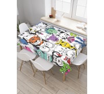 Прямоугольная скатерть JoyArty Собрание зверей из сатена tc_18661_120x145