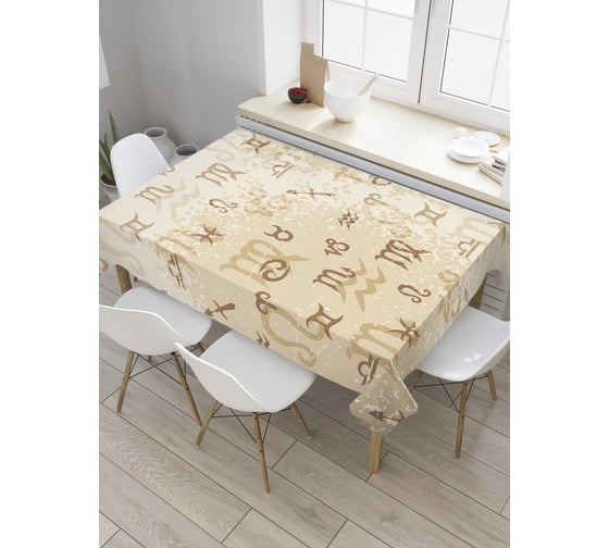Прямоугольная скатерть JoyArty Символы зодиаков из сатена tc_33740_120x145 1