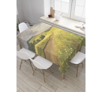 Прямоугольная скатерть JoyArty Дорога в поле из сатена tc_32421_120x145