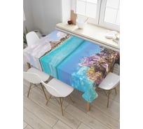 Прямоугольная скатерть JoyArty Водная черта из сатена tc_6431_120x145