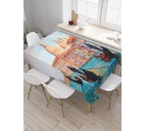 Прямоугольная скатерть JoyArty Гондольеры на реке из сатена tc_37902_120x145