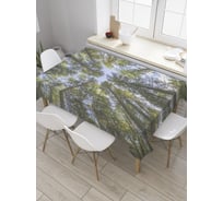 Прямоугольная скатерть JoyArty Смыкание крон из сатена tc_32205_120x145