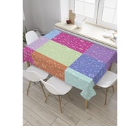 Прямоугольная скатерть JoyArty Радужная влага из сатена tc_7956_120x145