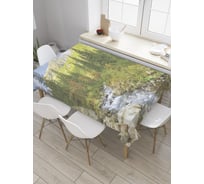 Прямоугольная скатерть JoyArty Горный ручей из сатена tc_32731_120x145
