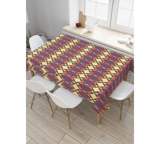 Прямоугольная скатерть JoyArty Скопление форм из сатена tc_36582_120x145 1
