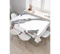 Прямоугольная скатерть JoyArty Иллюстрация павлина из сатена tc_31959_120x145
