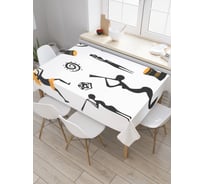 Прямоугольная скатерть JoyArty Музыка в Африке из сатена tc_23254_120x145