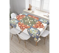Прямоугольная скатерть JoyArty Восточный четырехлистник из сатена tc_29104_120x145