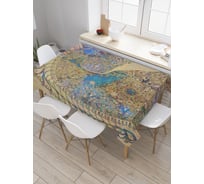 Прямоугольная скатерть JoyArty Единорог узор из сатена tc_19519_120x145
