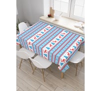Прямоугольная скатерть JoyArty Зимние полосы из сатена tc_20036_120x145