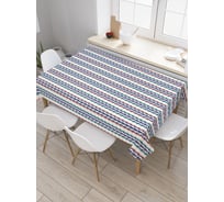 Прямоугольная скатерть JoyArty Зубчатые полосы из сатена tc_31704_120x145