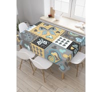 Прямоугольная скатерть JoyArty Сердца и бабочки из сатена tc_19428_120x145