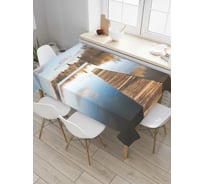 Прямоугольная скатерть JoyArty Рыбацкий мост из сатена tc_6526_120x145