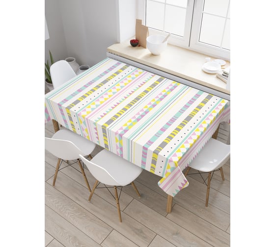 Прямоугольная скатерть JoyArty Горизонтальная шкала из сатена tc_29563_120x145 1