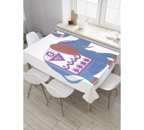 Прямоугольная скатерть JoyArty Слон дружок из сатена tc_8899_120x145