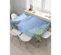 Прямоугольная скатерть JoyArty Горное озеро из сатена tc_31259_120x145