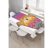 Прямоугольная скатерть JoyArty Градиентная хамса из сатена tc_38609_120x145