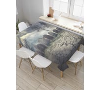 Прямоугольная скатерть JoyArty Замок на краю кладбища из сатена tc_5705_120x145