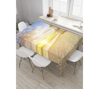 Прямоугольная скатерть JoyArty Спасатель на закате из сатена tc_8785_120x145