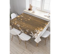 Прямоугольная скатерть JoyArty Волшебные снежинки из сатена tc_19382_120x145