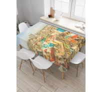 Прямоугольная скатерть JoyArty Старый город сверху из сатена tc_37496_120x145