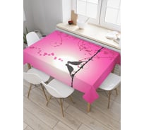 Прямоугольная скатерть JoyArty Птичья симпатия из сатена tc_9989_120x145