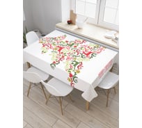 Прямоугольная скатерть JoyArty Елка с узорами из сатена tc_20054_120x145