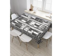 Прямоугольная скатерть JoyArty Разбитое окно из сатена tc_36266_120x145