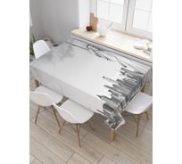 Прямоугольная скатерть JoyArty Статуя Свободы у города из сатена tc_38184_120x145