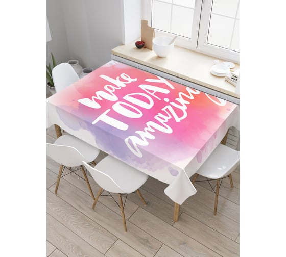Прямоугольная скатерть JoyArty Сделай сегодня удивительным из сатена tc_16000_120x145 1