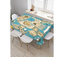 Прямоугольная скатерть JoyArty Египетская карта сокровищ из сатена tc_28403_120x145