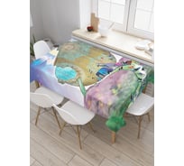 Прямоугольная скатерть JoyArty Звери у ковчега из сатена tc_20010_120x145