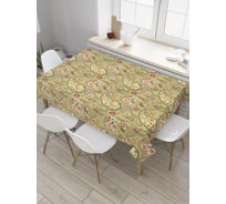 Прямоугольная скатерть JoyArty Зеленый пейсли из сатена tc_8790_120x145