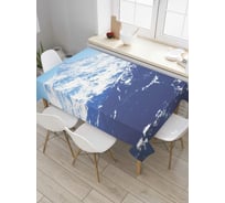 Прямоугольная скатерть JoyArty Заснеженные горы из сатена tc_6113_120x145