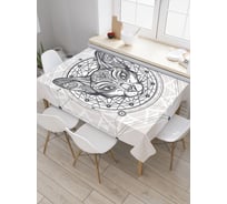 Прямоугольная скатерть JoyArty Символический кот из сатена tc_19361_120x145