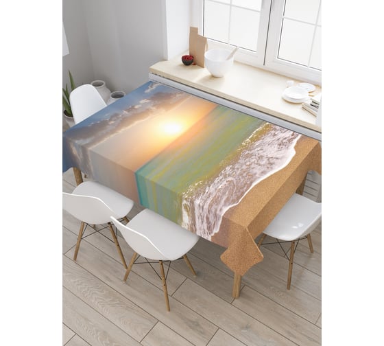 Прямоугольная скатерть JoyArty Солнечная усталость из сатена tc_2939_120x145 1