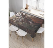 Прямоугольная скатерть JoyArty Сказочный воин из сатена tc_19140_120x145