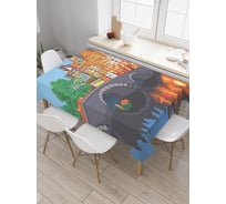 Прямоугольная скатерть JoyArty Городские панорамы из сатена tc_74179_120x145