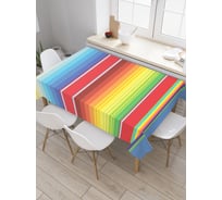 Прямоугольная скатерть JoyArty Слоистая радуга из сатена tc_20598_120x145