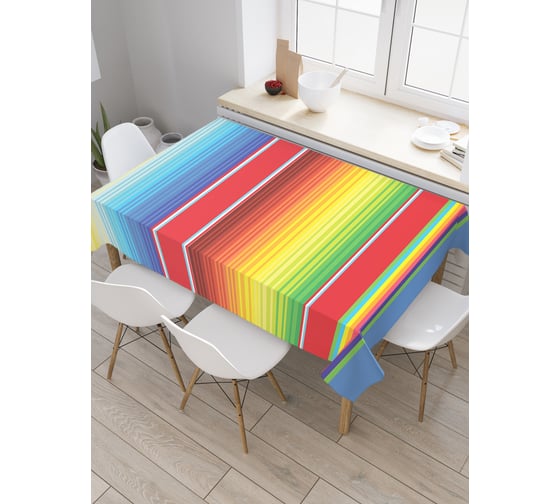 Прямоугольная скатерть JoyArty Слоистая радуга из сатена tc_20598_120x145 1