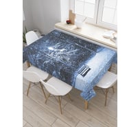 Прямоугольная скатерть JoyArty Зимняя скамейка из сатена tc_29186_120x145