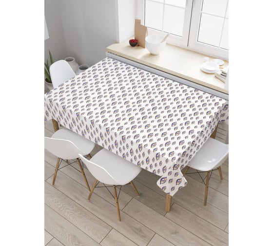 Прямоугольная скатерть JoyArty Радуга в глазах из сатена tc_78543_120x145 1