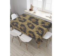 Прямоугольная скатерть JoyArty Геометрическая леопардовая кожа из сатена tc_31056_120x145