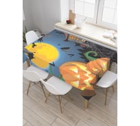 Прямоугольная скатерть JoyArty Пугающая ночь из сатена tc_19414_120x145