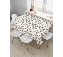 Прямоугольная скатерть JoyArty Рождественские сани из сатена tc_37109_120x145