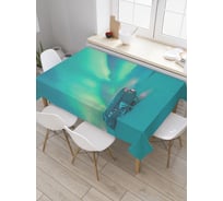 Прямоугольная скатерть JoyArty Северное сияние над останками катастрофы tc_29271_120x145