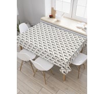 Прямоугольная скатерть JoyArty Сетчатые узоры из сатена tc_28207_120x145